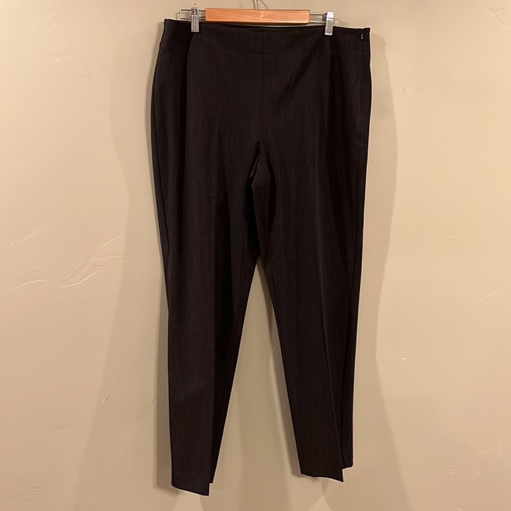 Talbots Heritage Dark Charcoal Grey Side Zipper Pants size 16